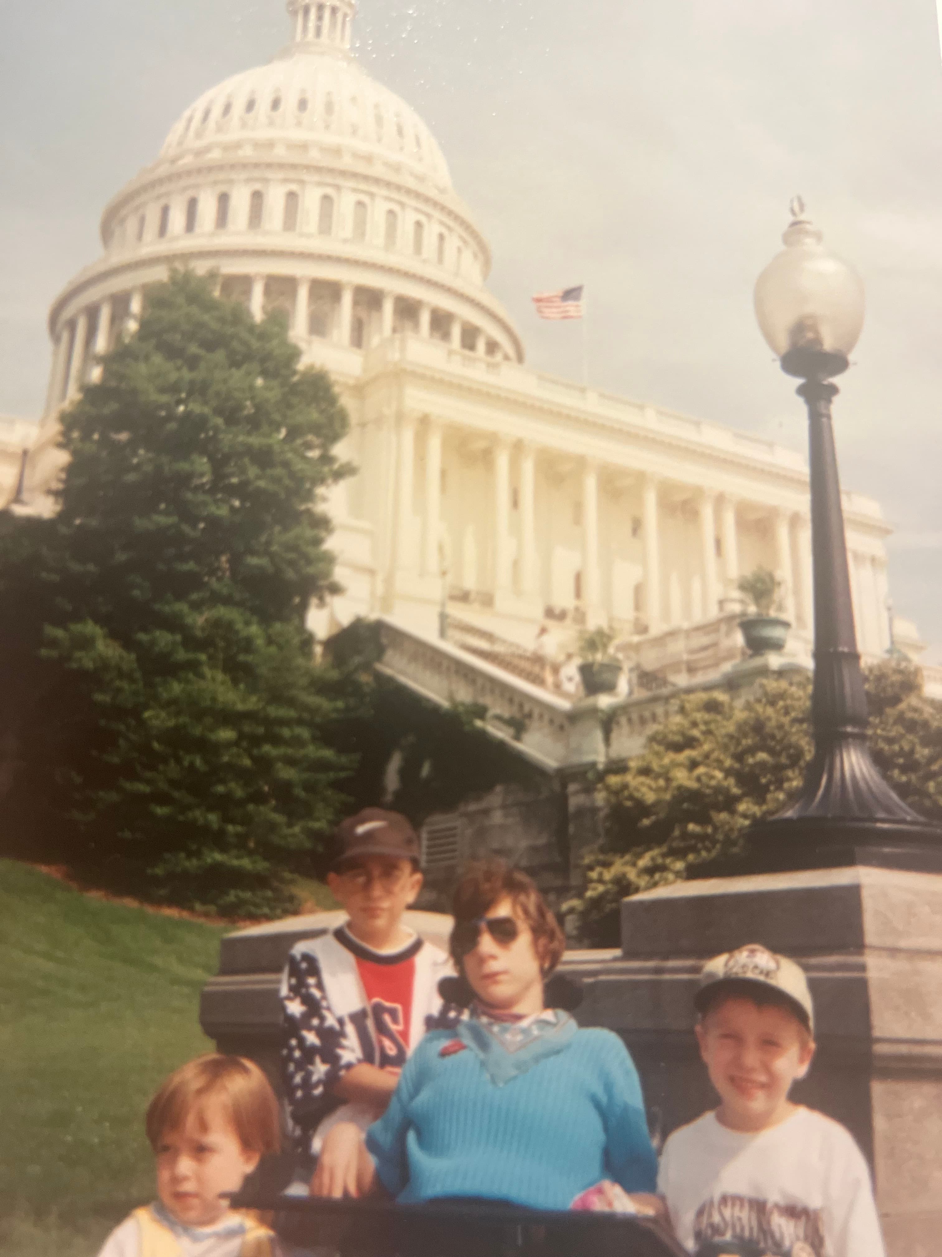 Elizabeth with her siblings at the U.S. Capitol